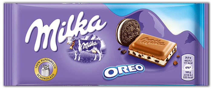 milka csokoládé nagyker-oreo-tejkrémmel töltött kekszdarabos-Budapesten édesség nagykereskedésben